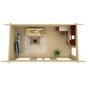 Vorschaubild Palmako Gartenhaus Heidi 19,7 m² - 70 mm