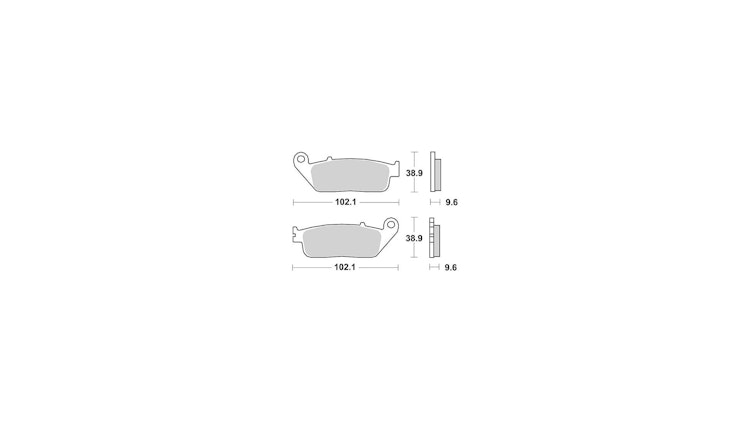 TRW Bremsbelag Typ SV Sintermetall mit ABE, Bremsbelag "MCB 677" Satz