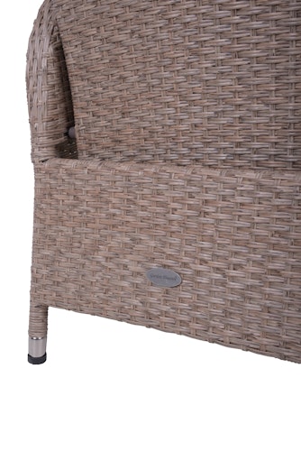 Garden Pleasure Gartenmöbel Set BRAGA 03, Tisch 180 x 90 + 4 Sessel, Polyrattan / Akazie / Kissen 100 % Polyester