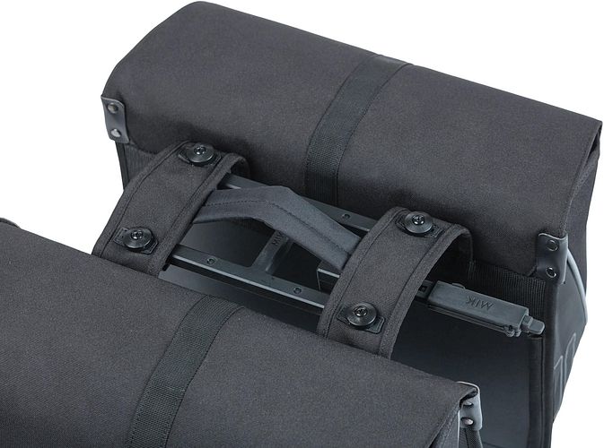 Basil Doppeltasche Forte schwarz black MIK 2.0