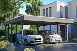 Skan Holz Friesland - Flachdach Doppelcarport Profil - Breite 557 cm Nadelholz
