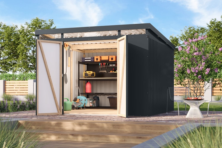 Karibu Metall Gartenhaus Iridium 2/2,5/3/3,5