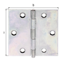 Vorschaubild Alberts® Scharnier, sendzimirverzinkt, LxB 60x60 mm 345990