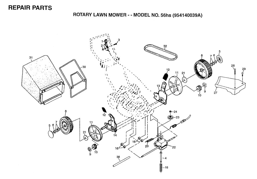 Explosionszeichnung Ersatzteile
