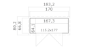Weka Gartenhaus Mori mit Pultdach - 13 mm