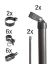 Vorschaubild Alberts® Zaunanschl.-Set f. WG, grün kstb.,zE,f.Pfosten ⌀76 mm,f.Höhe 800 mm 601157