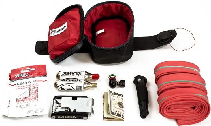 Silca Mattone Grande Satteltasche schwarz/rot