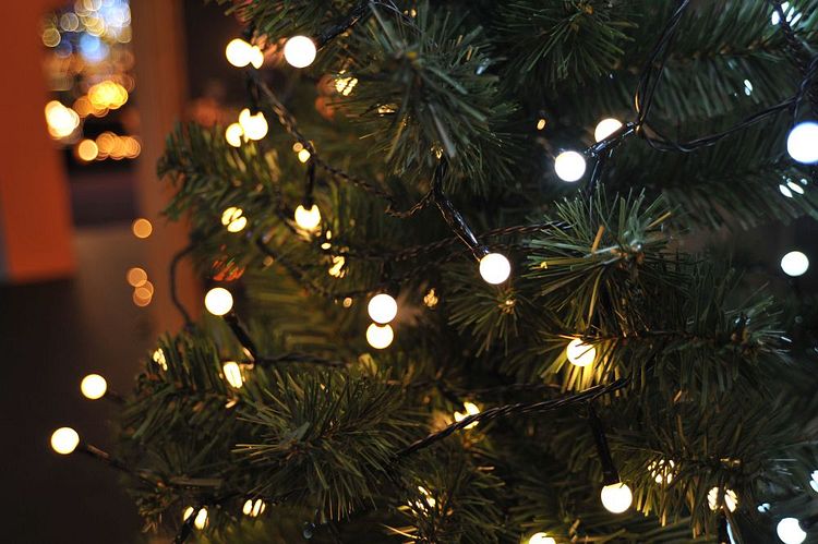 Konstsmide Weihnachtsbeleuchtung  LED Lichterkette runde 80 warmweiße Dioden
