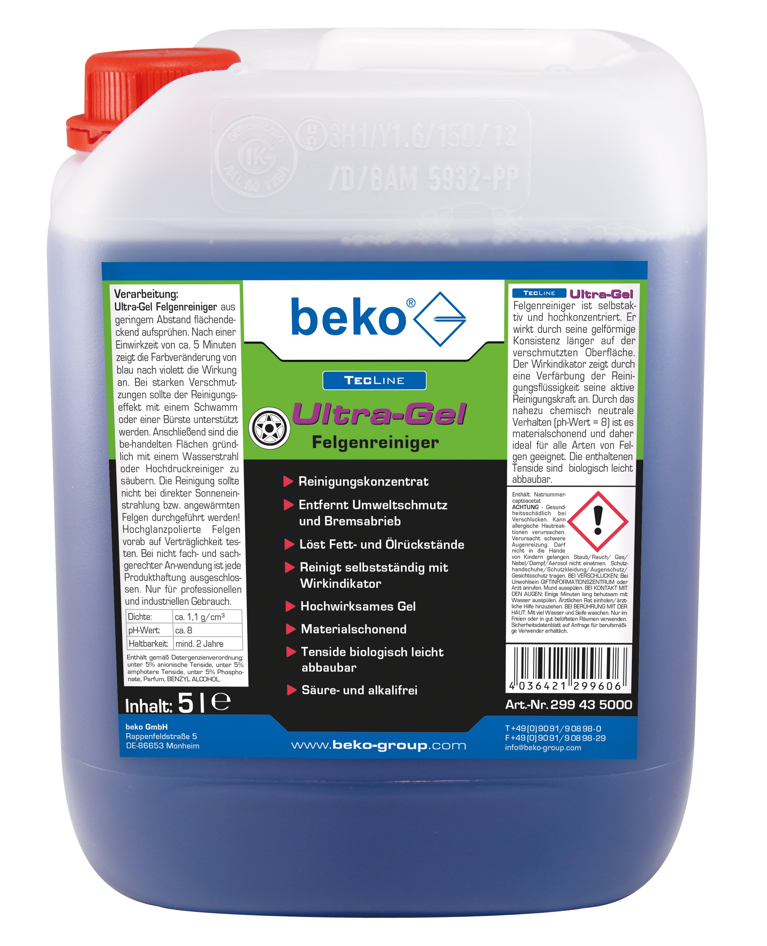 beko TecLine Ultra-Gel Felgenreiniger-5 l