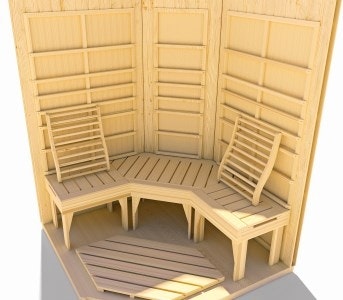 Weka IR Kabine mit wekaTherm FlÃÂ¤chenstrahler
