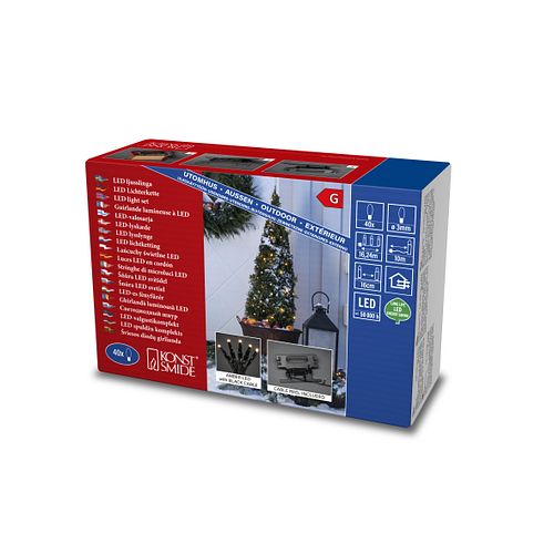 Konstsmide Weihnachtsbeleuchtung  Micro LED Lichterkette mit Aufroller