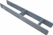 H-Pfostenträger, schwer 6/60/600 - 71 mm feuerverzinkt, für Pfosten 7 x 7 cm