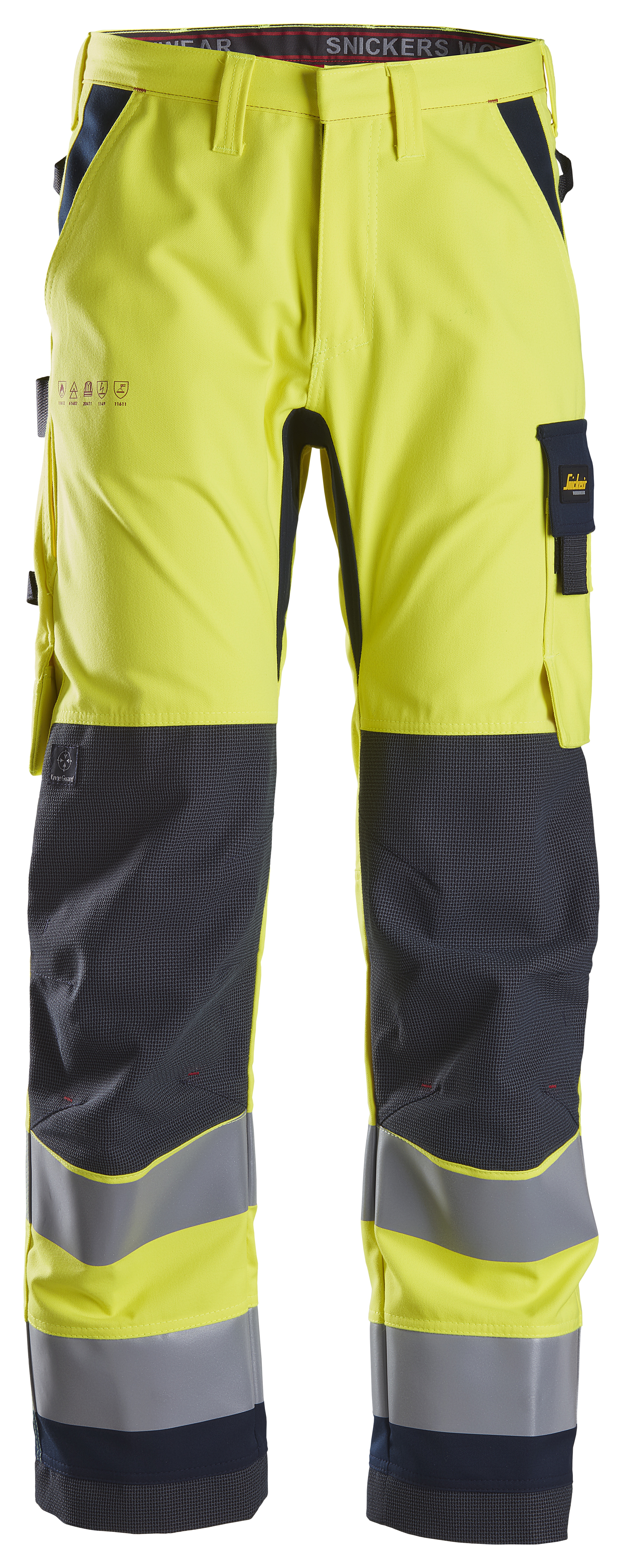 Snickers ProtecWork, Arbeitshose, High-Vis-Klasse 2 150 signalgelb-navy