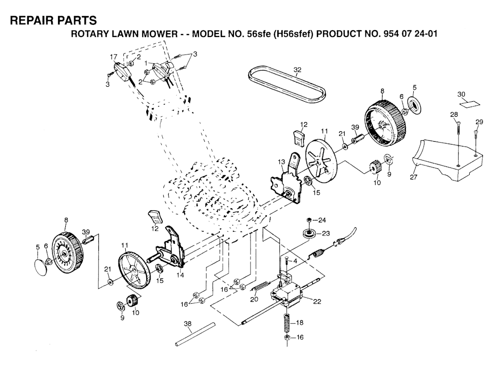 Explosionszeichnung Ersatzteile