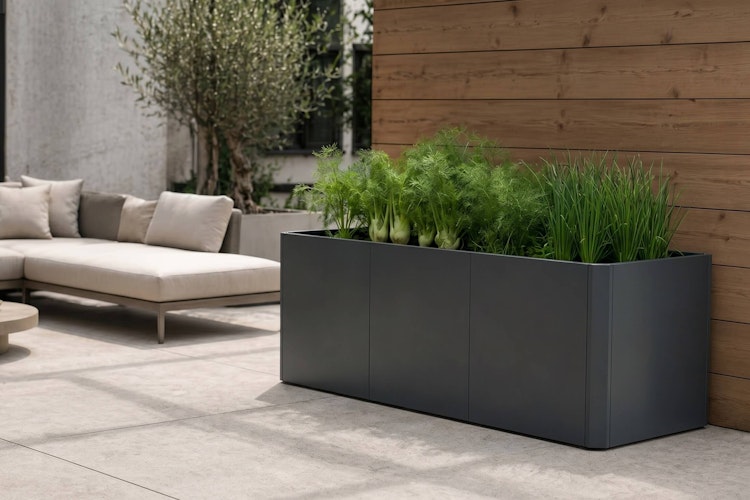 Premium Hochbeet aus Stahl anthrazit 200 x 80 x 75 cm