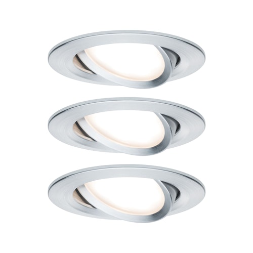 Paulmann Einbauleuchte Nova Coin 3er LED 3x6,5W Alu rund