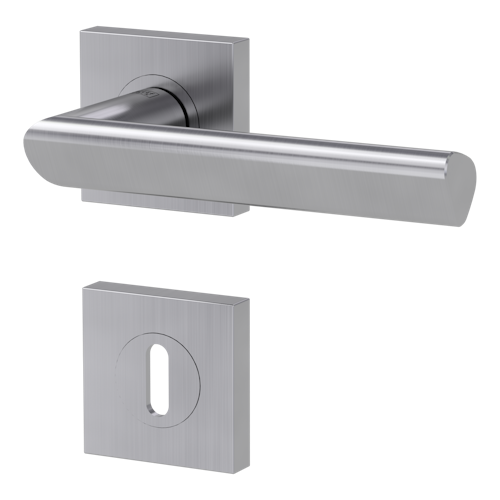 Griffwerk Türgriff TRI 134 - Schraubtechnik, eckig, Edelstahl matt