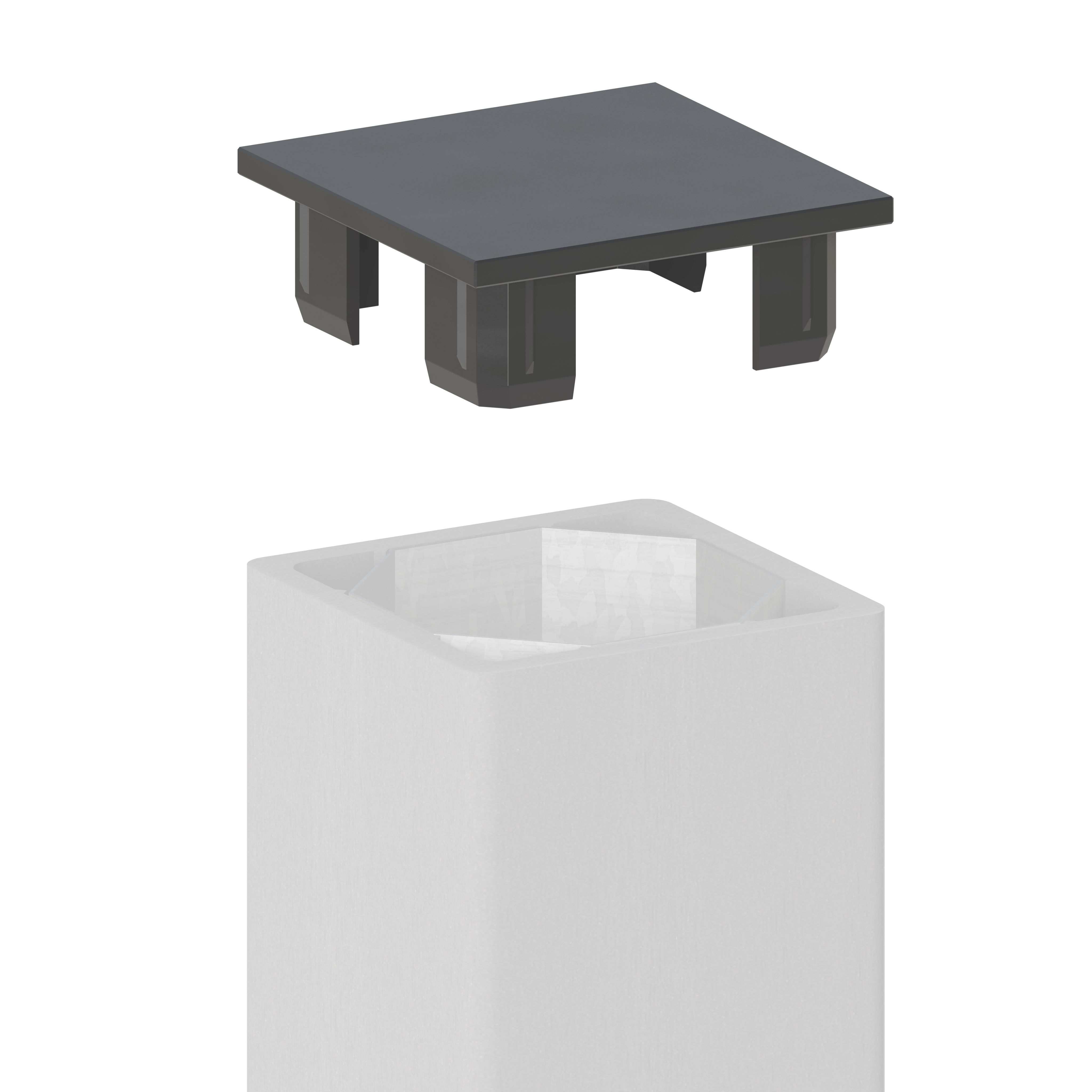 TraumGarten Ersatzteil: Pfostenkappe für WPC Pfosten Anthrazit