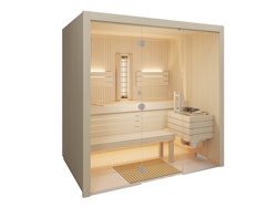 Infraworld Sauna Gracil Complete 142 - 75 mm Multifunktionssauna inkl. 5-teiligem gratis Zubehörset