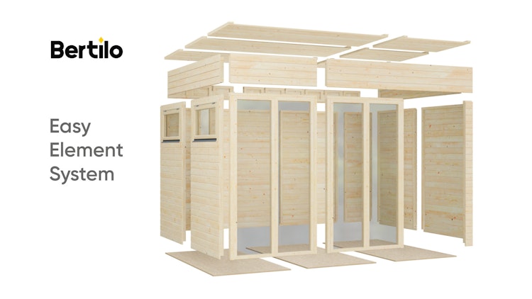 Bertilo Gartenhaus Cubus 3 Office - 19 mm