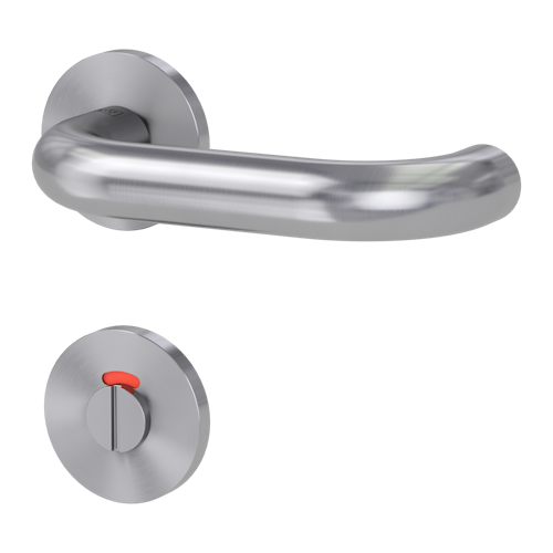 Griffwerk VAYA 183 ALESSIA fast2fix Fast2Fix GK3 Rosetten rund WC rot/weiß Edelstahl matt