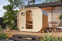 Vorschaubild Karibu Saunahaus Fasssauna Quadro 1 Plus - 38 mm inkl. gratis Sauna-Zubehörset im Wert von 234,94 €