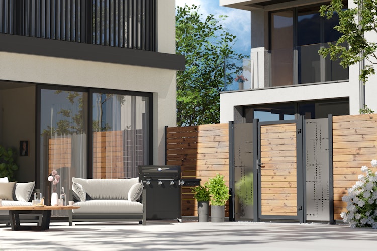 TraumGarten SYSTEM Rhombus Thermo Zaunfeld-Set schmal 90 x 184