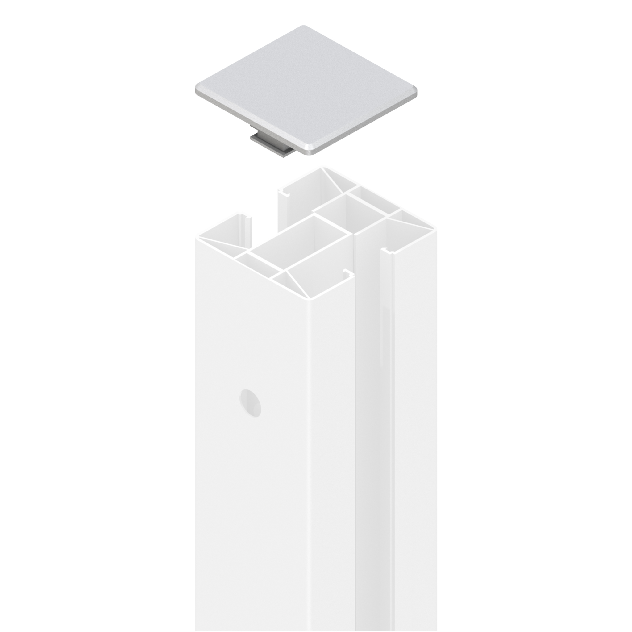 TraumGarten Ersatzteil: SYSTEM Klemmpfostenkappe groß, silber