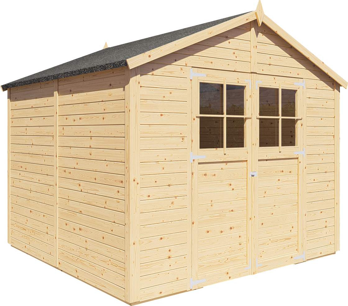 Bertilo Gerätehaus Osterbek 1/2/3/4 - 19 mm Osterbek 4: 245 x 239 cm