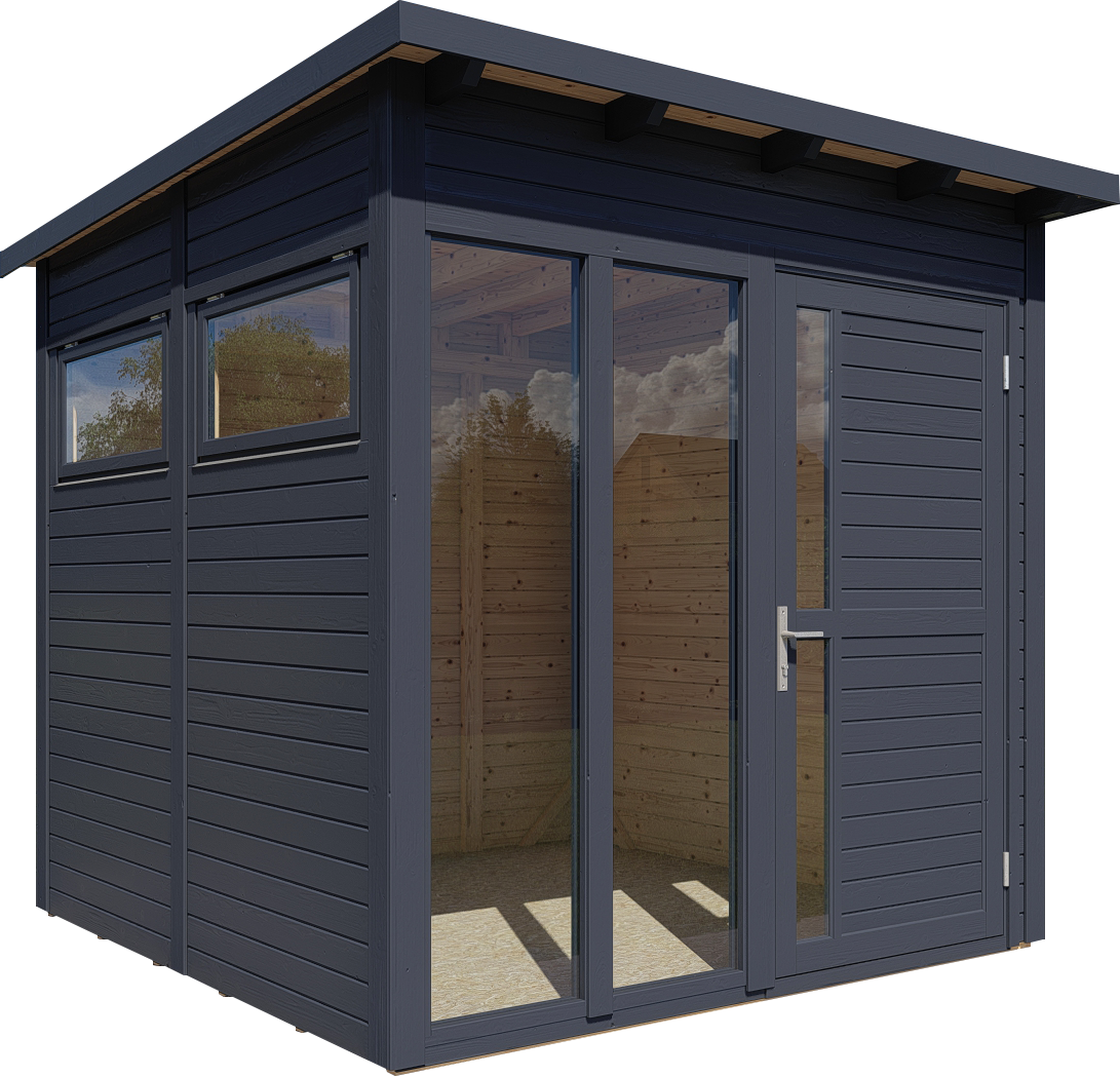 Bertilo Gartenhaus Pentus 2 Office - 19 mm anthrazit