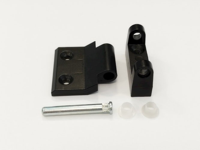 KGT Ersatzteil Metallscharniere, schwarz, Stift Stahl verz. Lagerbuchse in VA 