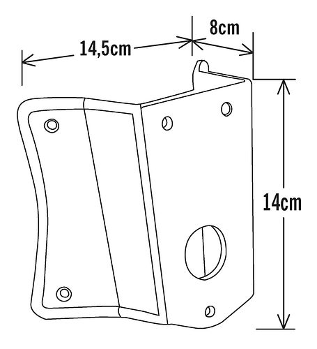 Konstsmide Eckbefestigung, 14,5/14/8 cm  versch. Farben 