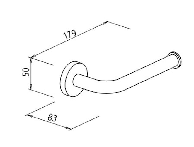 Bravat WC- Papierhalter ohne Deckel Varuna, chrom