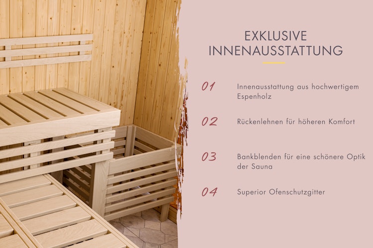 Karibu Sauna Avari 3 Superior mit Fronteinstieg 68 mm