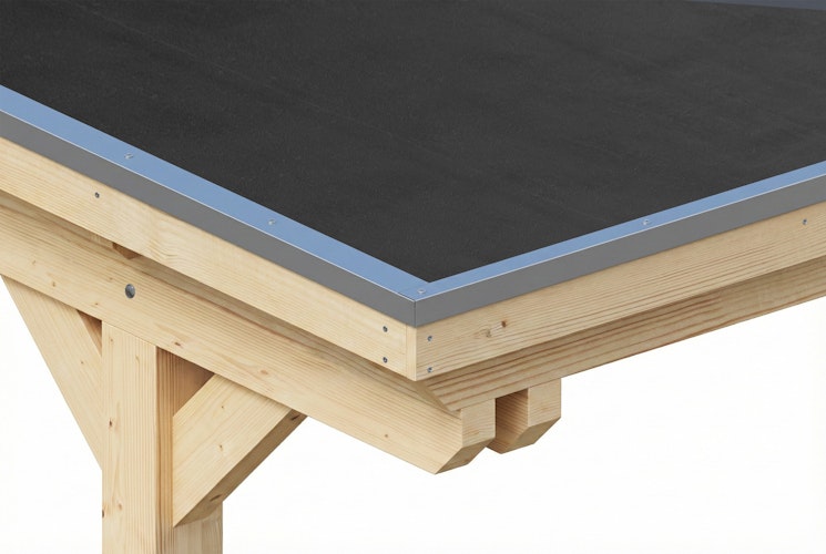 Skan Holz Emsland - Flachdach Carport aus Leimholz Breite 340 cm