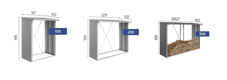 Biohort Woodstock Kaminholzlager Geräteschrank