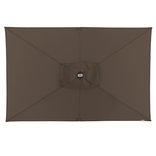 doppler Mittelmastschirm EXPERT 220 x 140 Auto-Tilt, Aluminium Silber / 100 % Polyester 180 g/m²