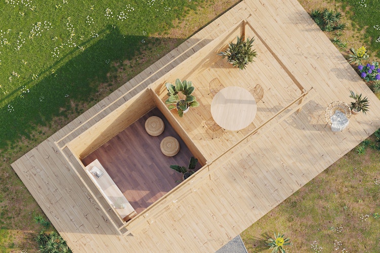 Wolff Finnhaus Gartenhaus Ole 6028 - 28 mm