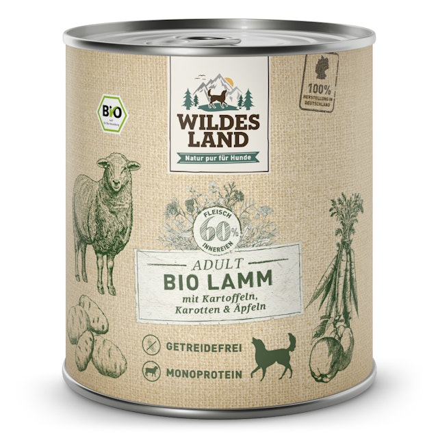 Wildes Land BIO Hundenassfutter 800gVorschaubild