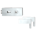 Vorschaubild Griffwerk PURISTO 1.0 -Edelstahl poliert Ganzglastürbeschlagset -2-teiliger Bandsatz -ohne Griff -PZ