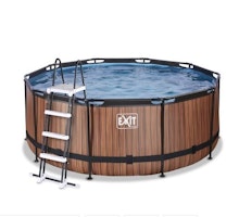 Exit runder Rahmenpool mit Sandfilteranlage (Höhe 122 cm) Ø 360 cm (Höhe 122 cm) Größe 1 braun