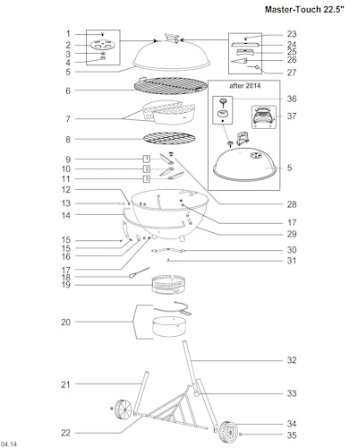 Weber Master-Touch 57cm Blk (Germany)