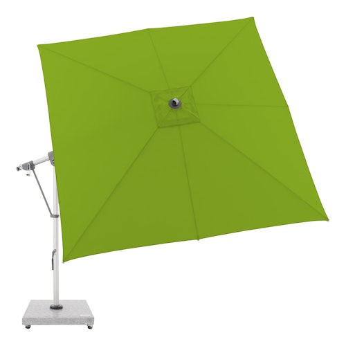 doppler Pendelschirm EXPERT 300 x 300 cm, Aluminium Silber / 100 % Polypropylen 220 g/m²