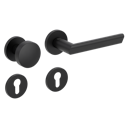 Vorschaubild Griffwerk Wechselgarnitur VAYA 137 TRI fast2fix Fast2Fix GK3 Rosetten rund Knopf R2 Graphitschwarz R