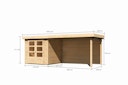 Vorschaubild Karibu Woodfeeling Gartenhaus Askola 2/3/3,5/4/5 mit 280 cm Schleppdach + Rückwand