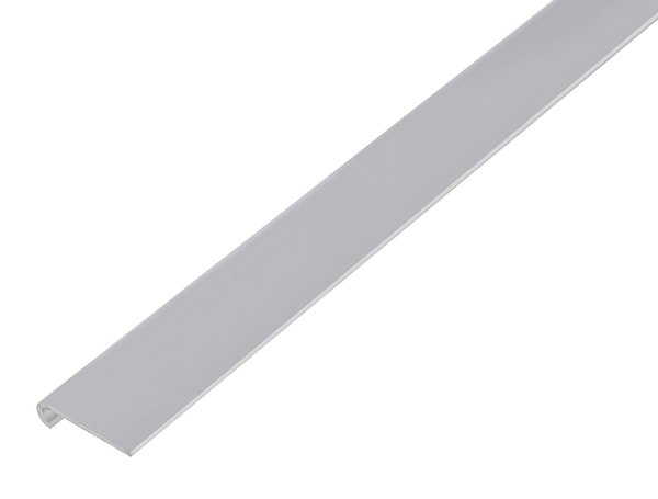 Alberts® Abschlussprofil, rund, ALU, silber eloxiert, LxBxHxS 1000x26x6x1,3mm 470524