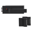 Vorschaubild Griffwerk PURISTO S -Graphitschwarz Ganzglastürbeschlagset -3-teiliger Bandsatz -mit Griff DESM GRAPH -GSC -smart2lock