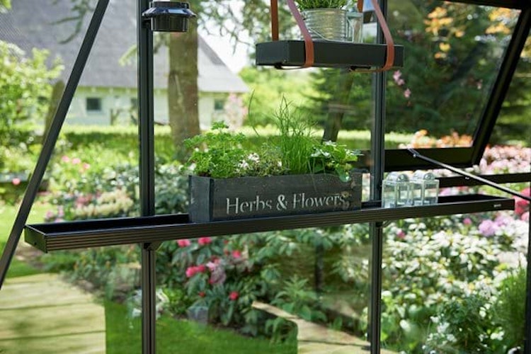 Juliana Aluregal schwarz 1 Regalboden 142 x 15 x 3,5 cm