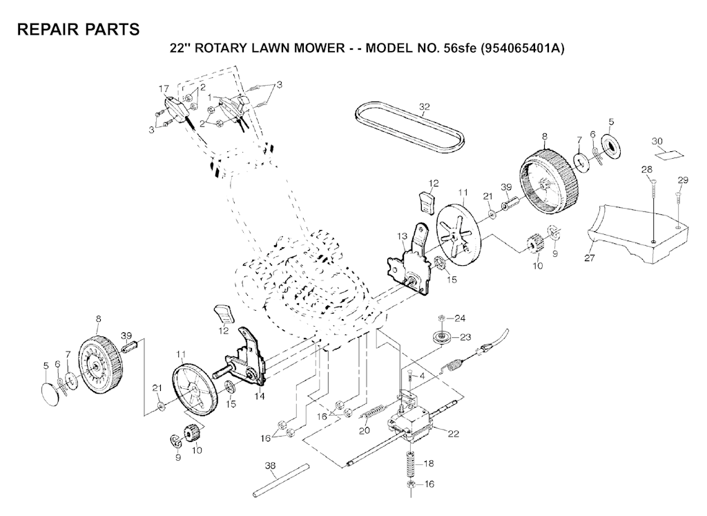 Explosionszeichnung Ersatzteile