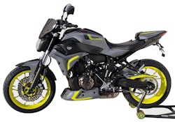 BODYSTYLE Sportsline Kühlerseitenverkleidung  ABS Kunststoff grau/gelb für YAMAHA MT-07 